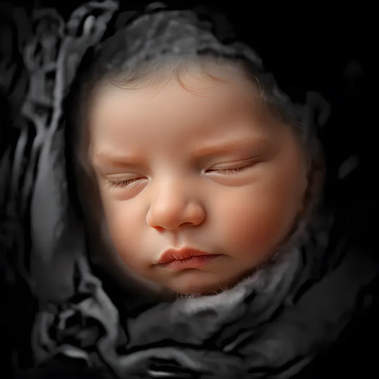 Photorealistic, AI generated baby photo of a 3D ultrasound
