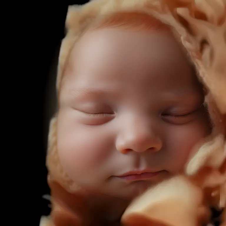 Photorealistic, AI generated baby photo of a 3D ultrasound