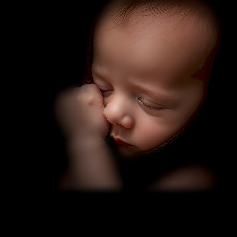 Photorealistic, AI generated baby photo of a 3D ultrasound