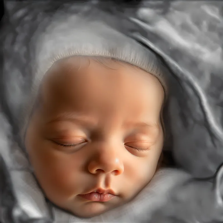 Photorealistic, AI generated baby photo of a 3D ultrasound